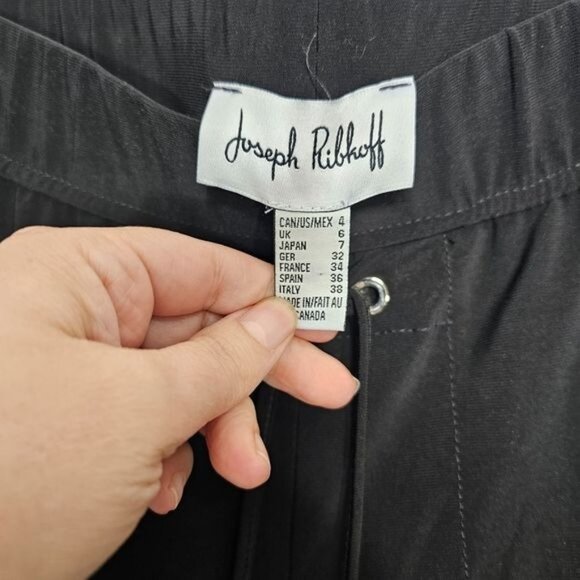 Joseph Ribkoff Black Drawstring Waist Jogger Pants 4 - Picture 4 of 9